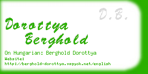 dorottya berghold business card